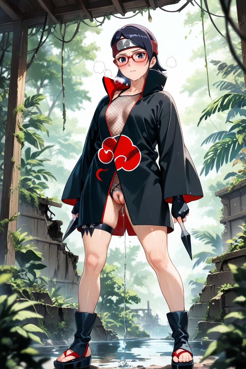 Puffy Pussy, Aroused, Ninja Pose Porno IA Hentai