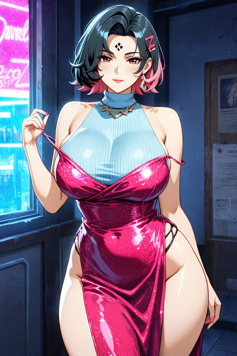 25+, Medium-length Shaggy Layered Hair Style, Medium Ass Hentai AI Porn