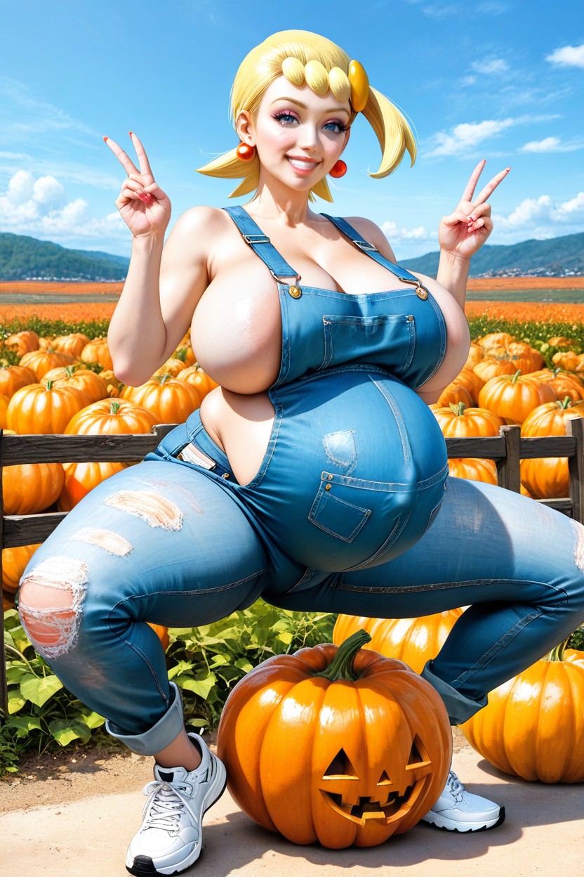 Hyper Pregnant Belly, Long Legs, Thick Lips Hentai AI Porn
