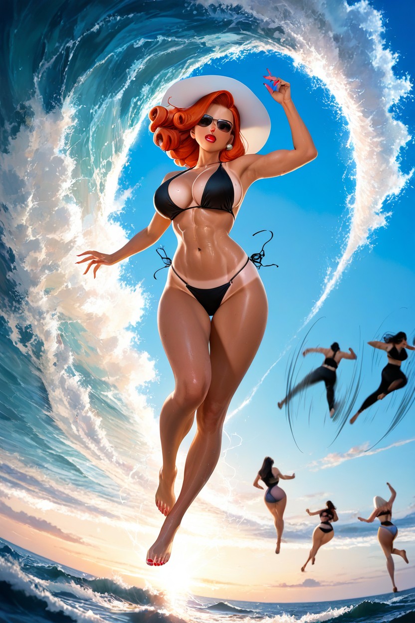 Ocean, Marilyn Curly Bob, Punching Porno IA Hentai