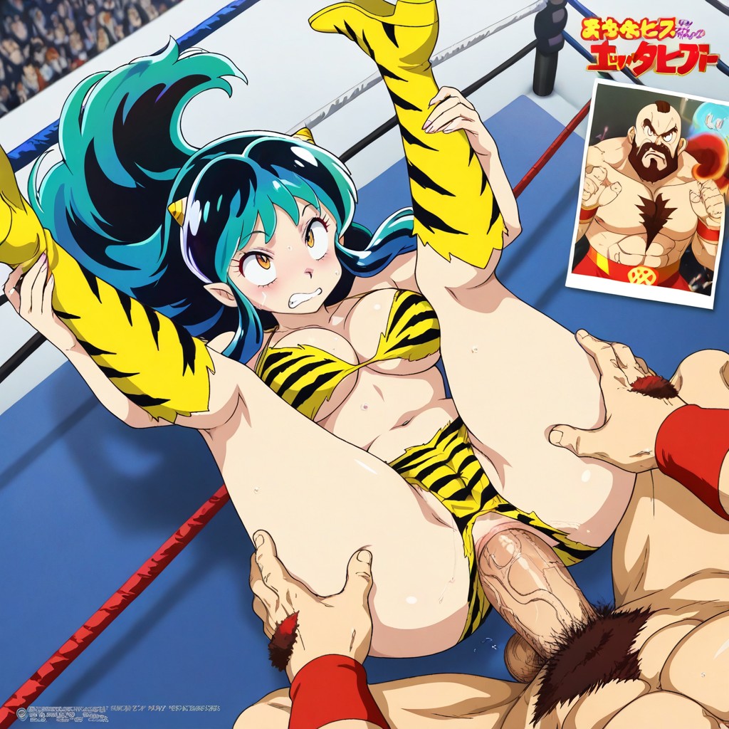 중간 엉덩이, Wrestling Ring, Anal Sex 헨타이 AI 포르노