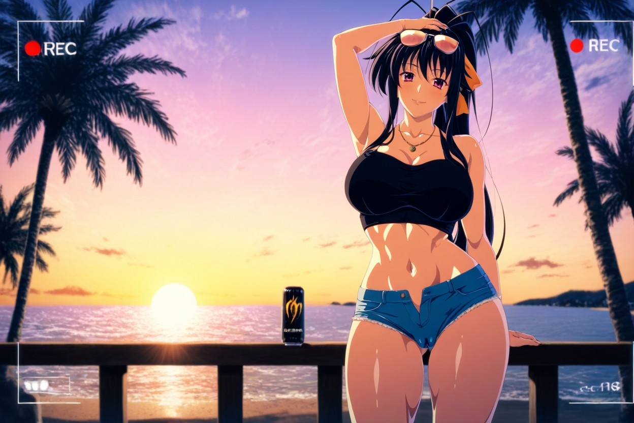 Lightweight Cropped Top Over It, Looking At The Viewer, Energy Drink Hentai IA