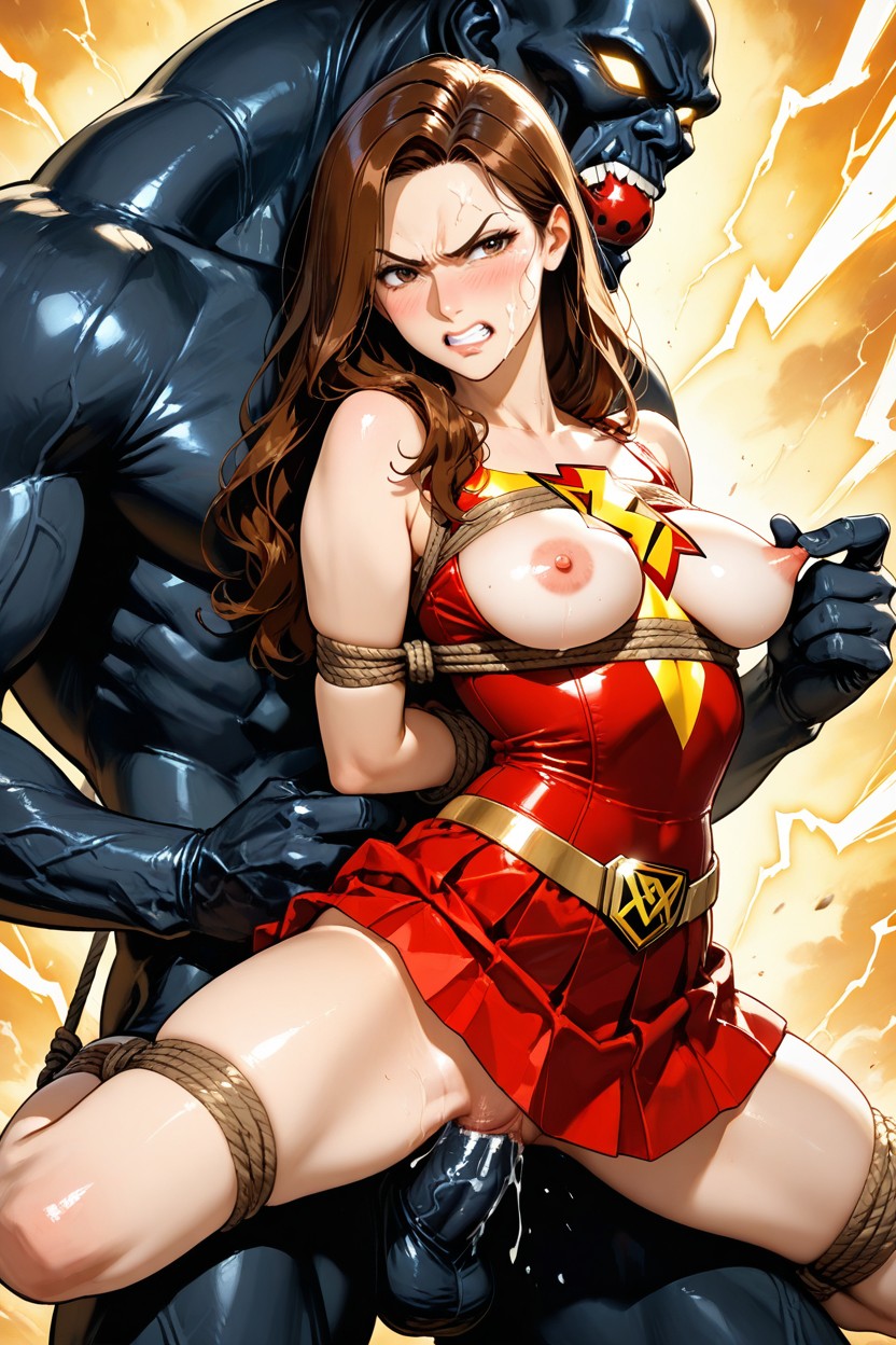 Gold Lightning Emblem On Chest, Fanny Packing, Maigre Porno IA Hentai