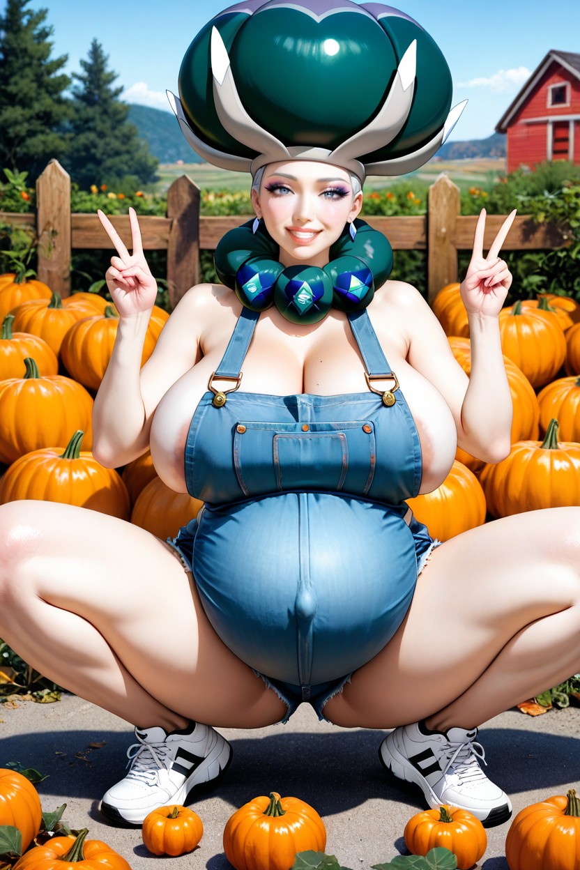 Thick Lips, Denim Overalls, Medium Ass Hentai AI Porn
