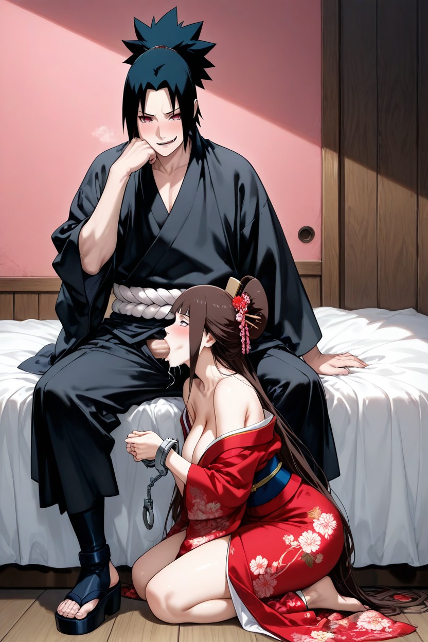 Male Sitting On Bed, Skinny, Rear View Hentai AI Porn