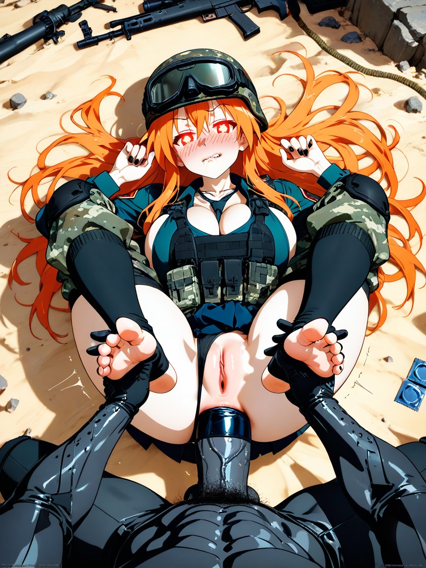Cleft Of Venus, Black Toenails, Female Soldier Hentai AI Porn