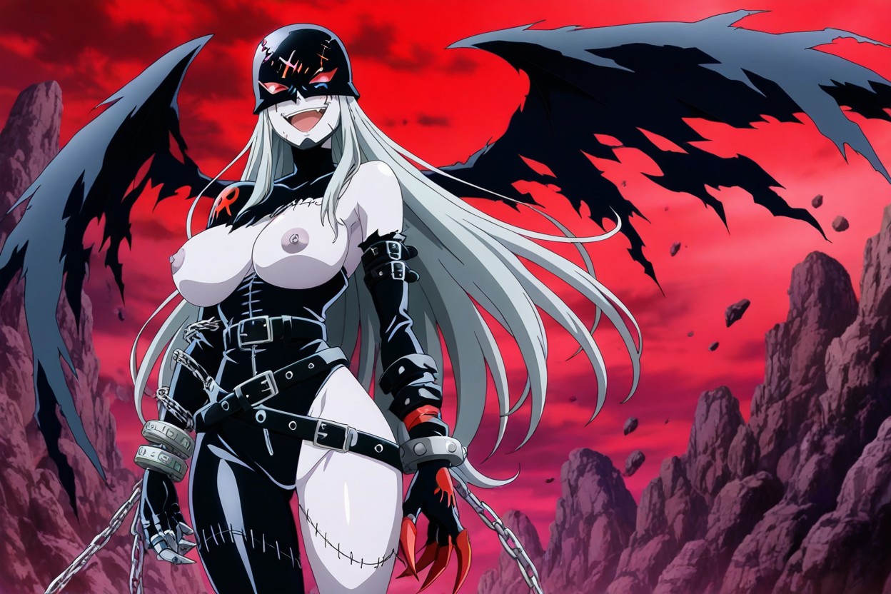 Official Art Style, Fallen Angel, Open Mouth Hentai IA