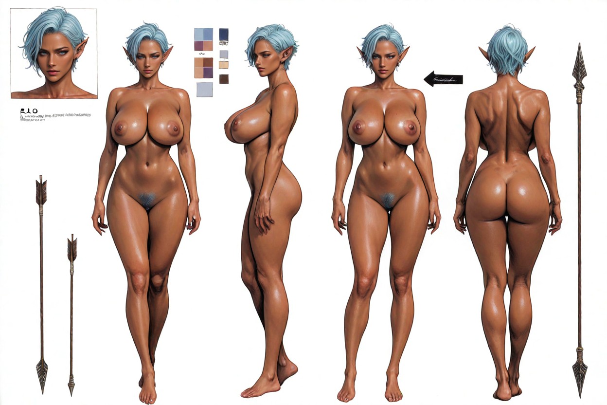 Character Design Sheet, 18+, Facial Expressions Chart Hentai AI Porn