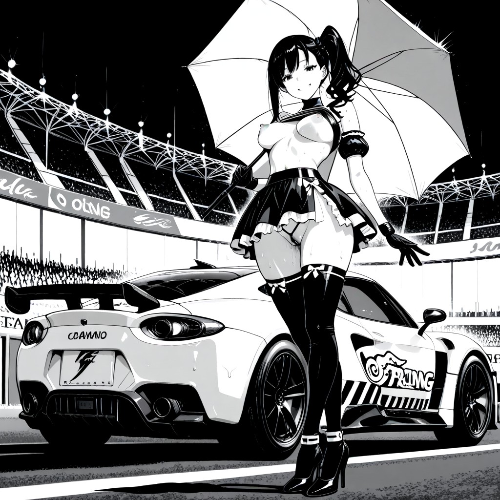 Spectator On Podium, Happy Smile, Medium Ass Hentai AI Porn