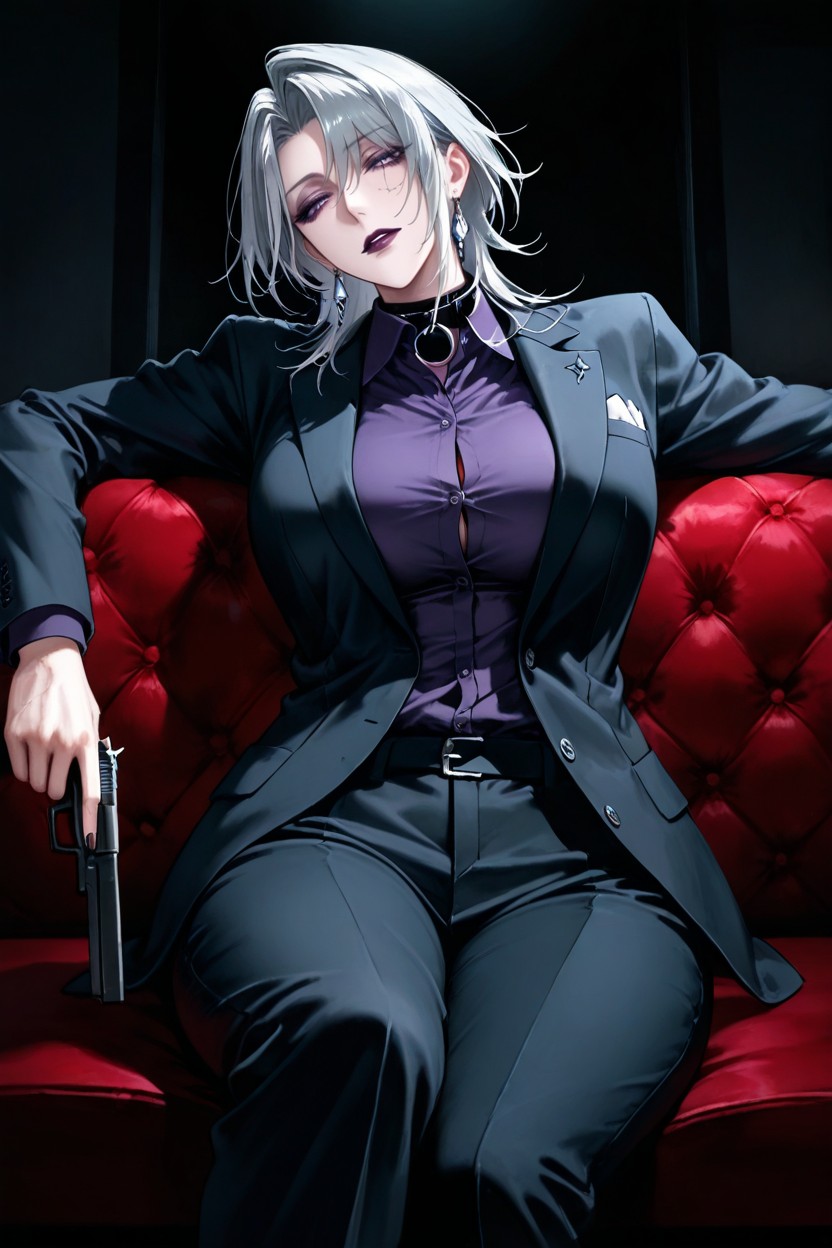 Sit On Sofa, Zoya From Path To Nowhere, Legs Open Hentai IA