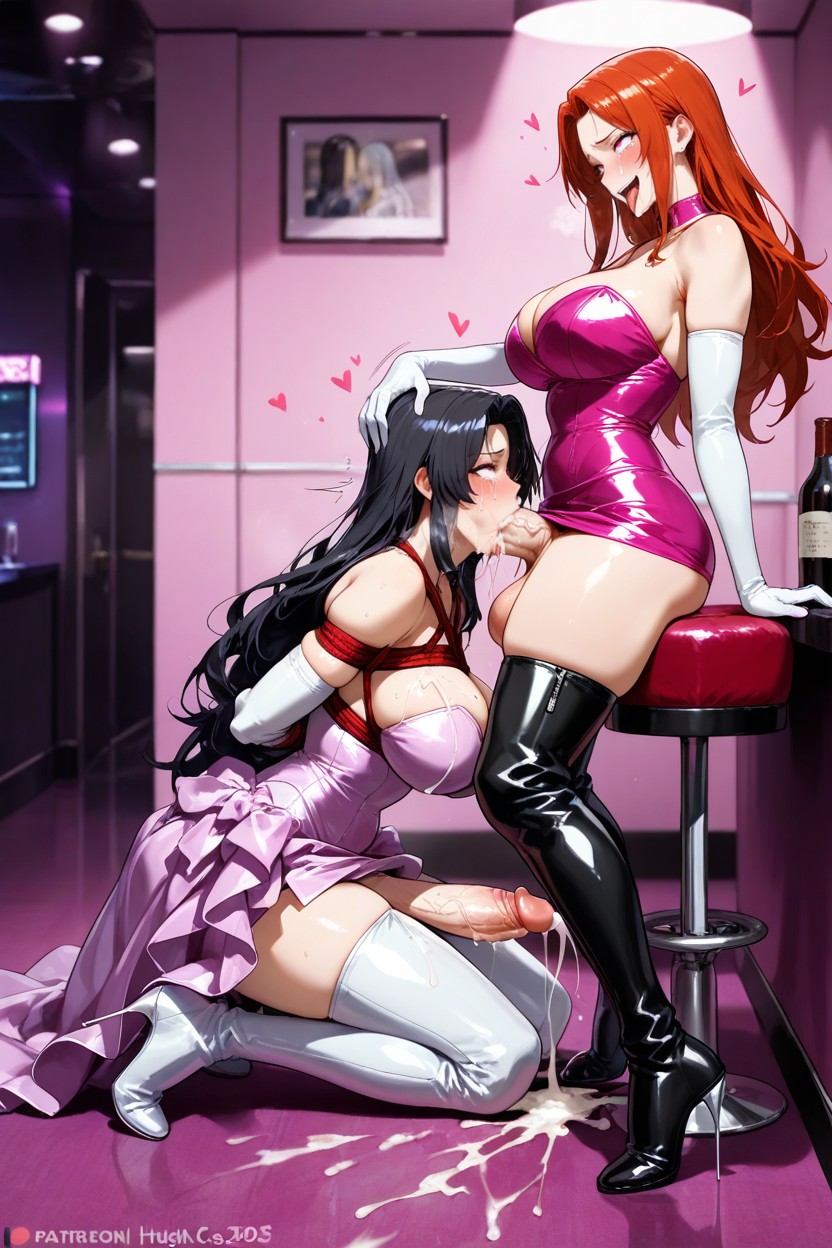 Thigh High Long Stiletto Boots, Rolling Eyes, Prostitute Hentai AI Porn