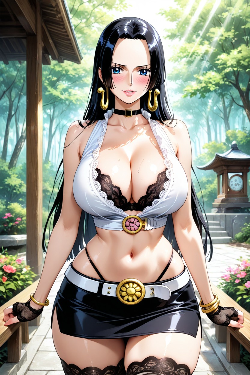 Perfect Navel, Ultra-detailed, Large Ass Hentai AI Porn