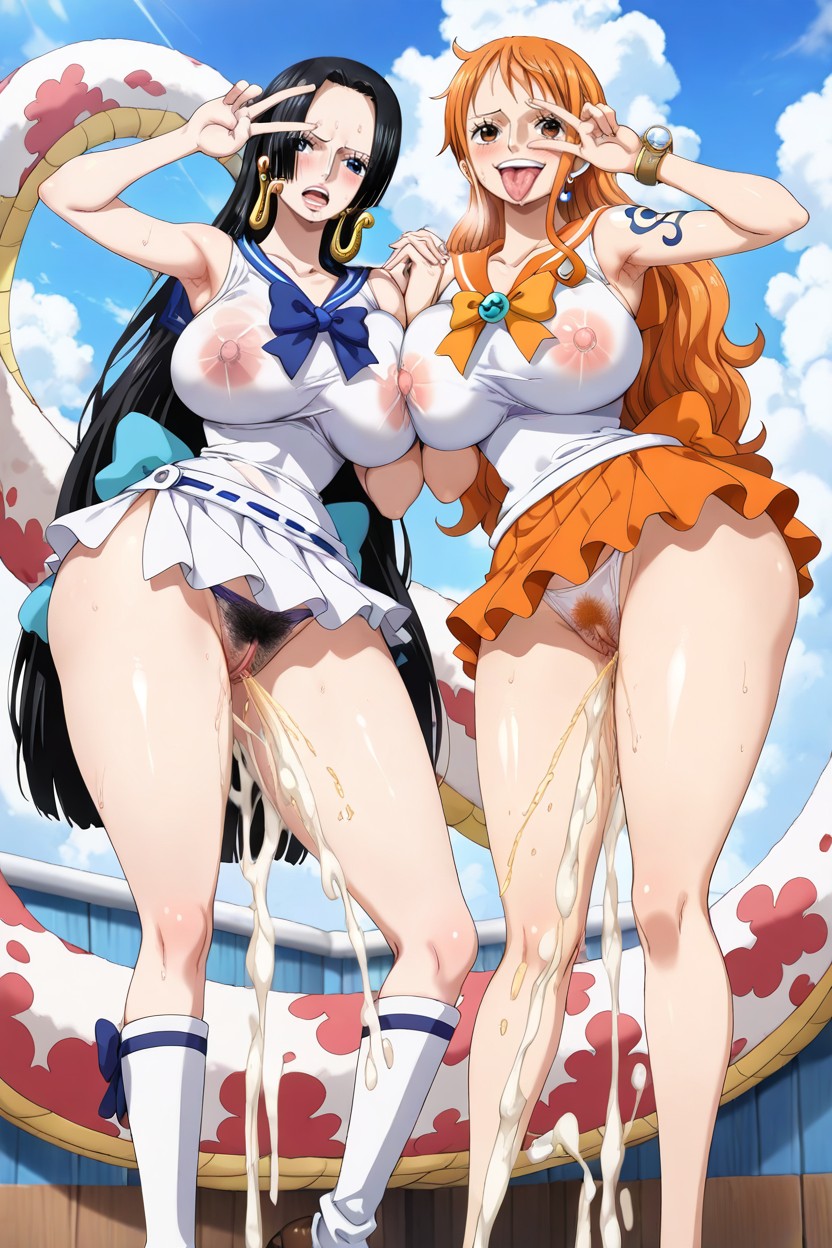 Cold Sweat, Bowlegged Pose, Exposed Anus Hentai AI Porn