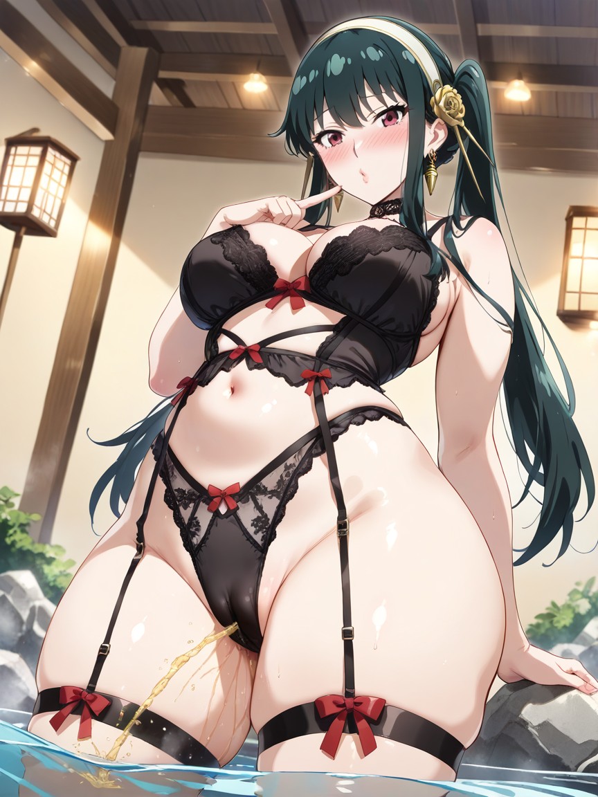 Straight Black Hair, Hips, Star Night Hentai IA