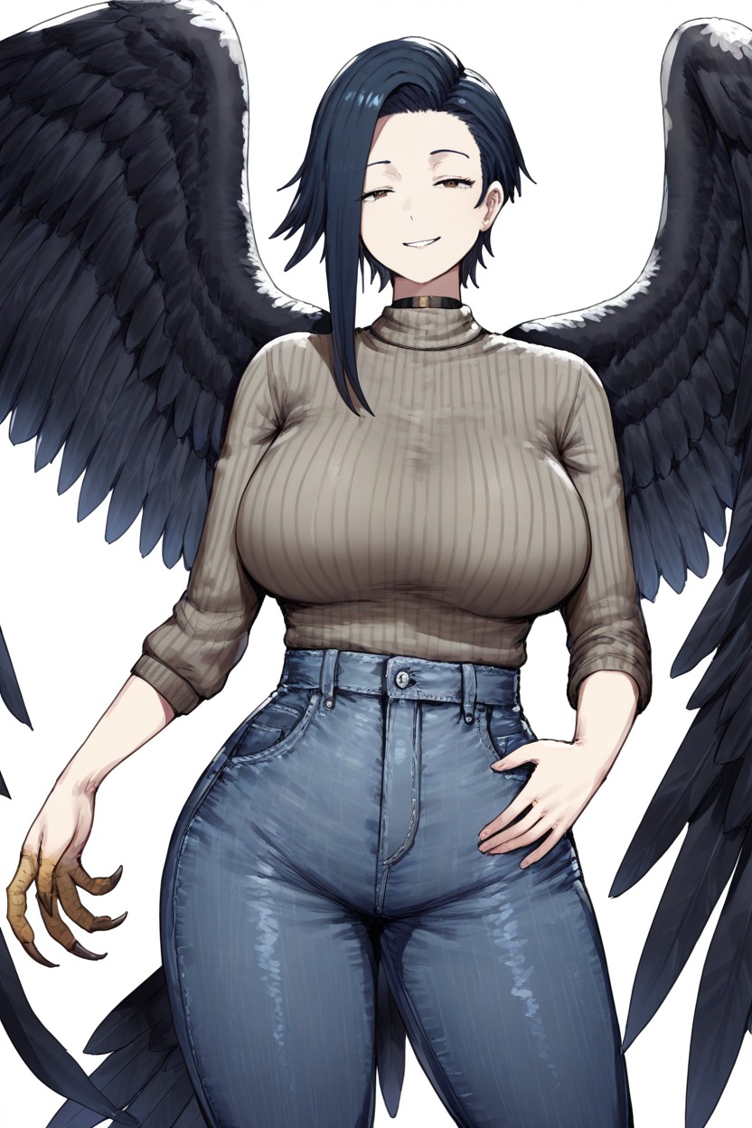 Large Ass, Black Choker, Skinny Hentai AI Porn