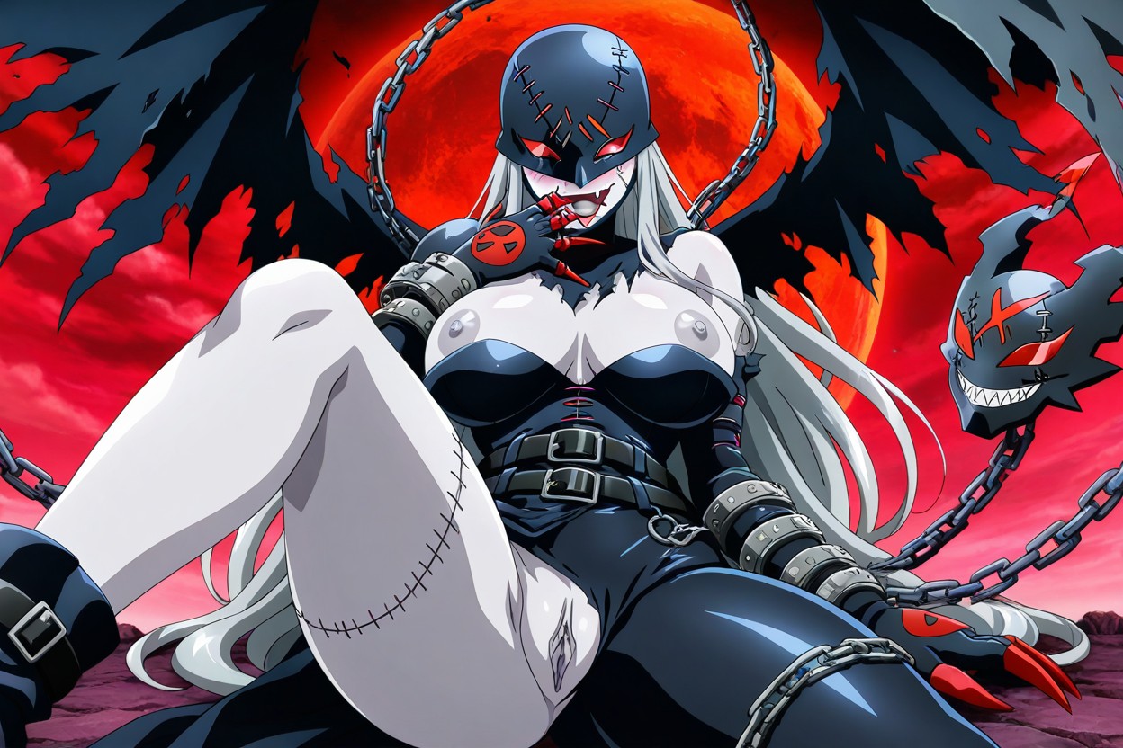 Evil Grin, Resting, Bare Left Tight Hentai IA