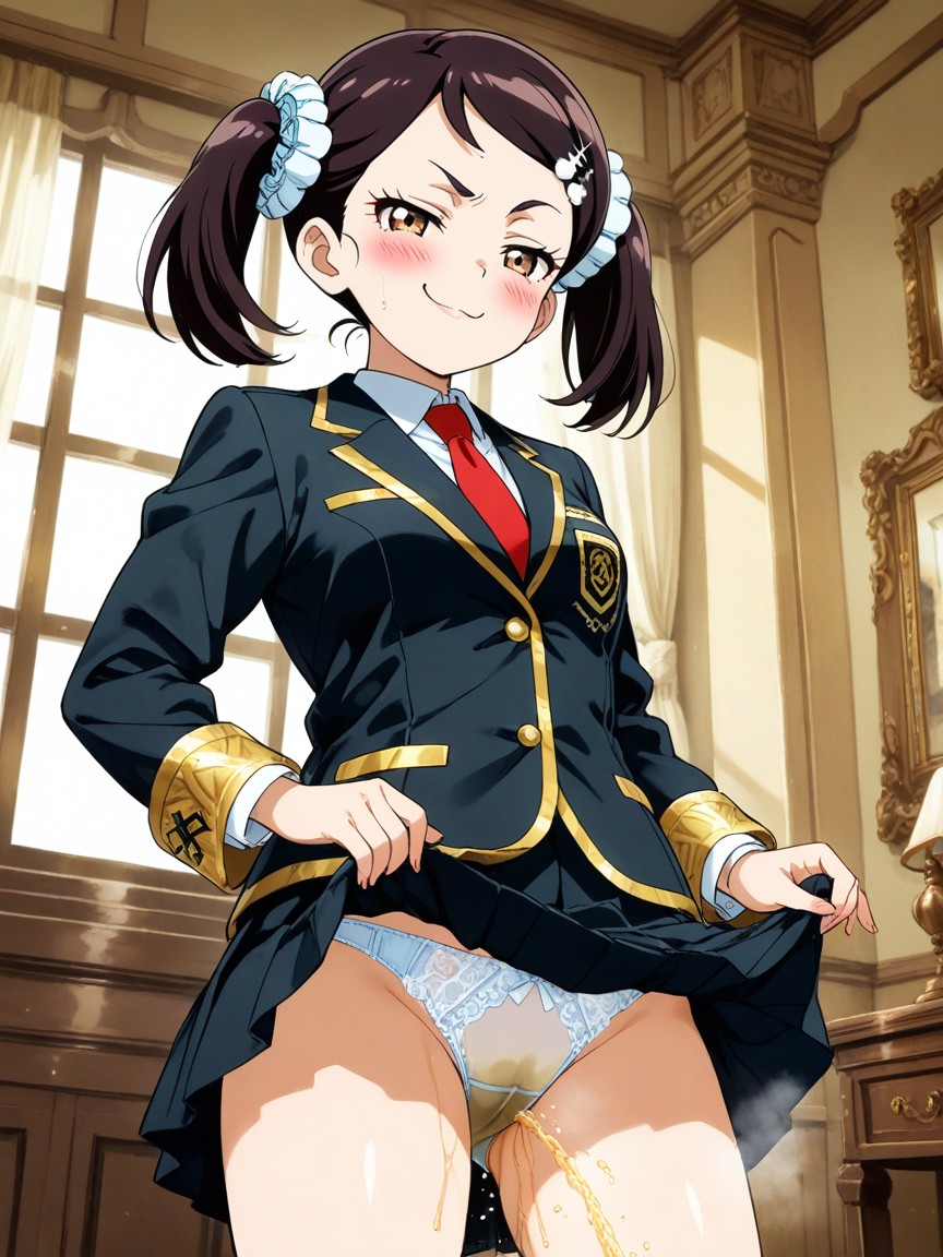 25+, Blush On Her Cheeks, Peeing Herself Hentai AI Porn