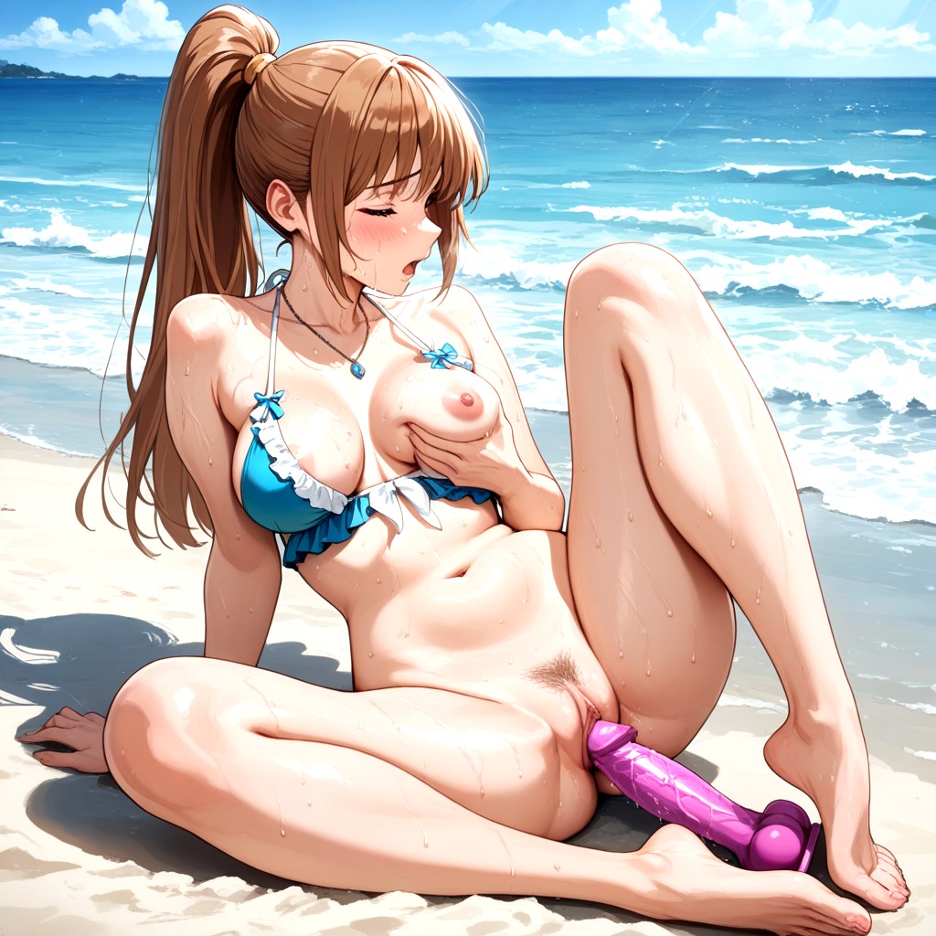 Side View, In Heat Expression, Hard Shadow Hentai AI Porn