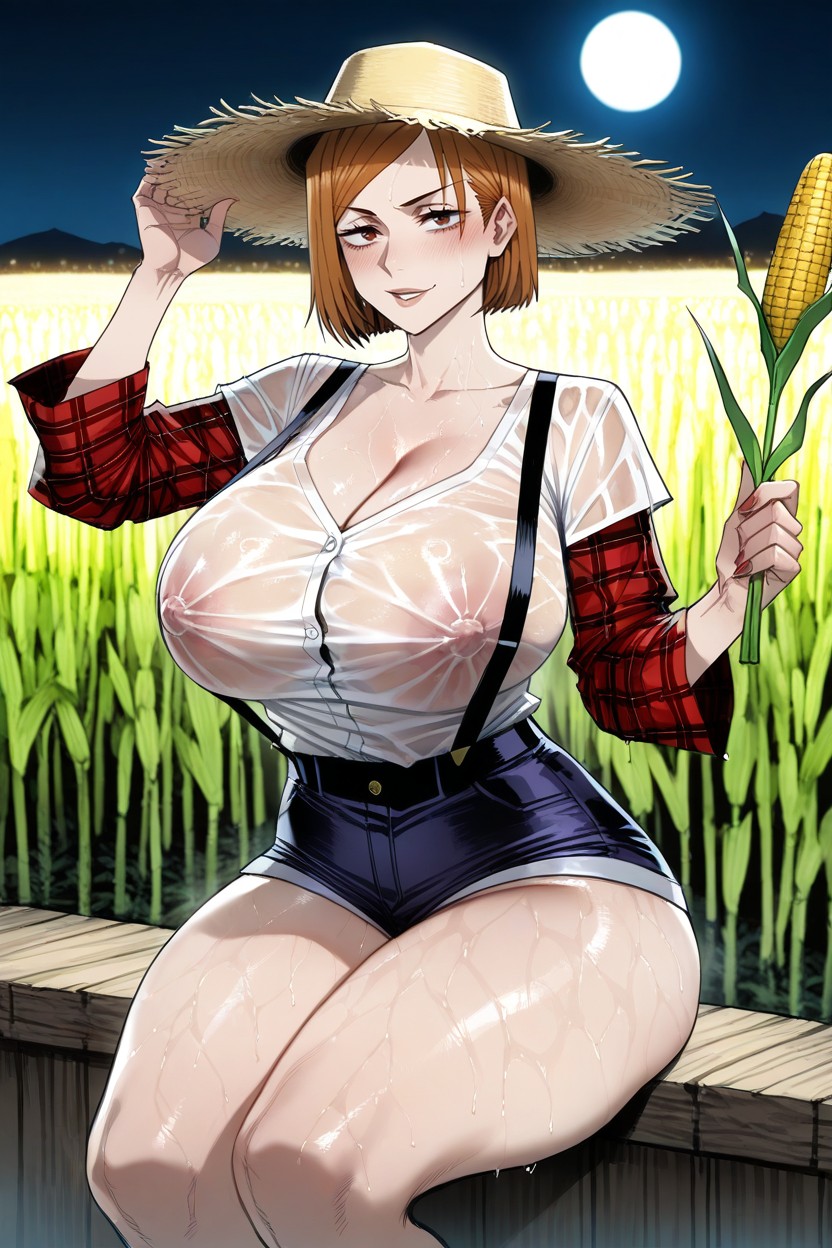 Round Breasts, A Thick Body, Medium Ass Hentai AI Porn