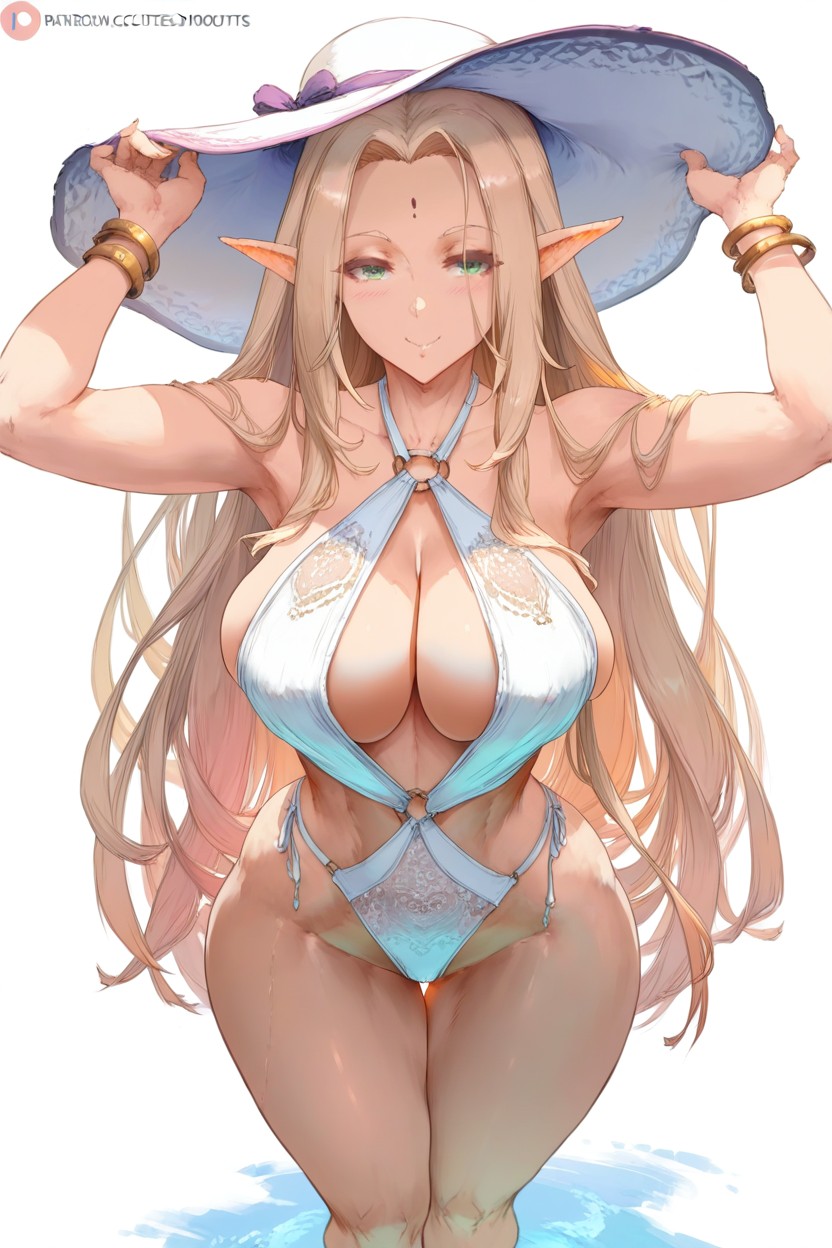 Feet, White Swimsuit Outfit, 25+ Hentai AI Porn