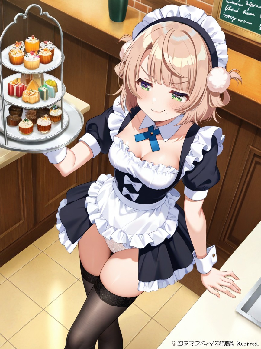 Uncensored, Wearing Maid Cap, Shigure Ui From Vtuber Hentai AI Porn