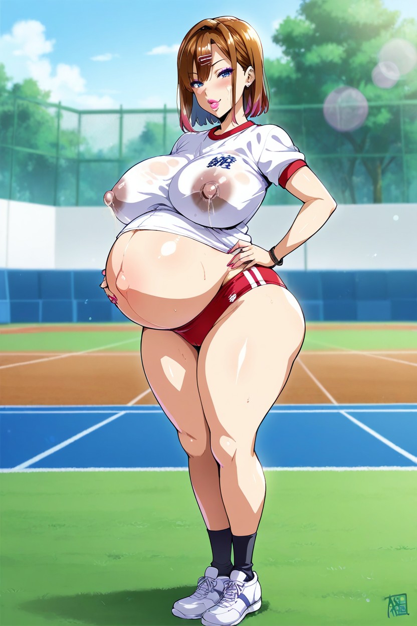 Slutty, Medium Ass, Red Buruma Hentai AI Porn