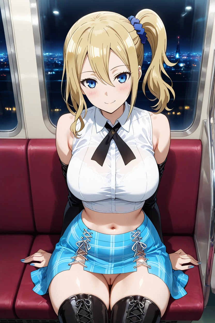Night, Stockings, Blue Eyes Hentai AI Porn
