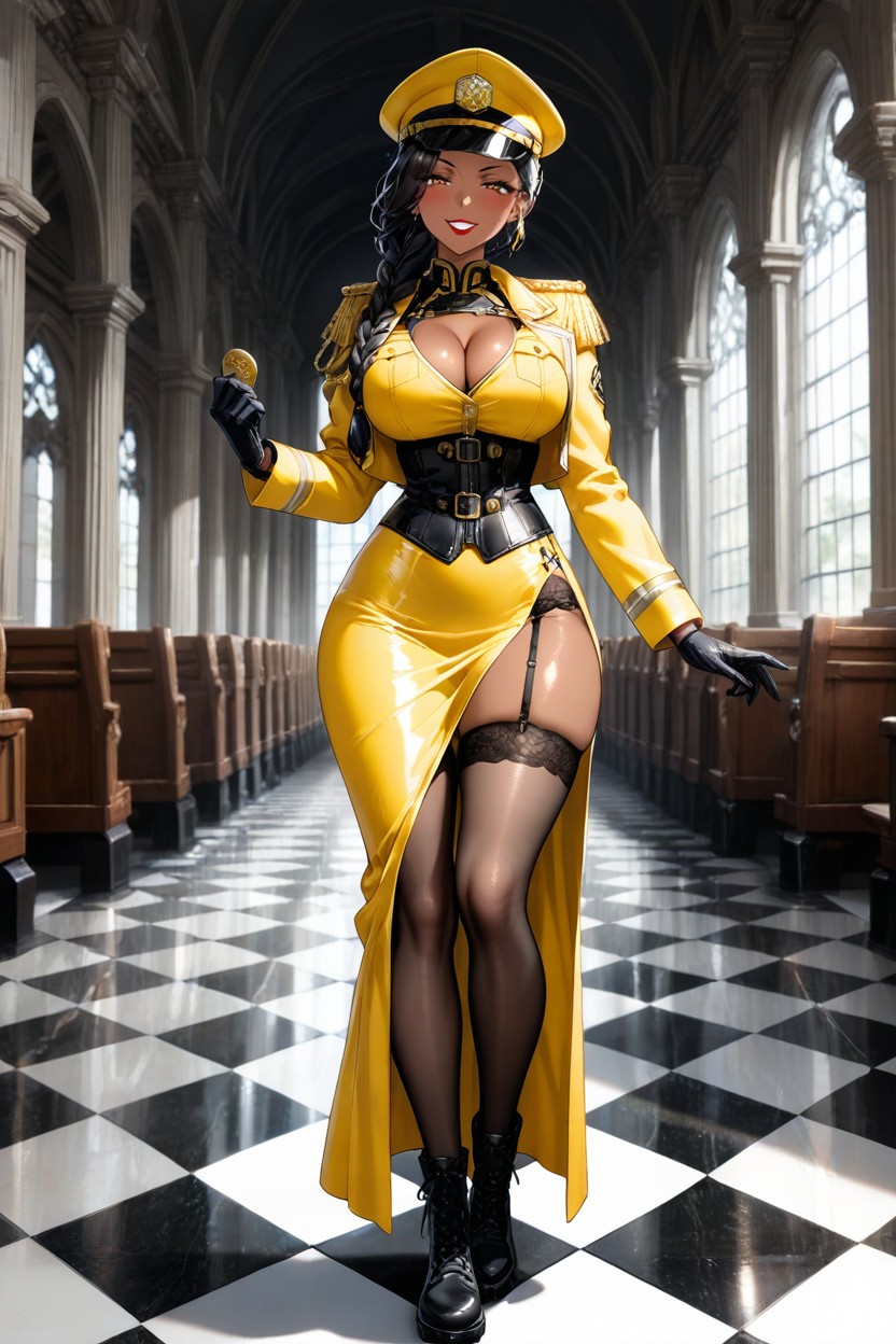 And Wide Hips She Has Beautifully Detailed Cornrows That Transition Into Long, Clean Linework, And Service Medals Pinned To The Lapel Porno IA Hentai