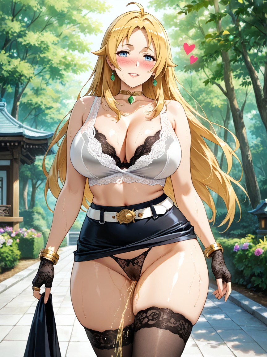 Zenith Greyrat From Mushoku Tensei, Flirty Look, Happy Look AI黃漫