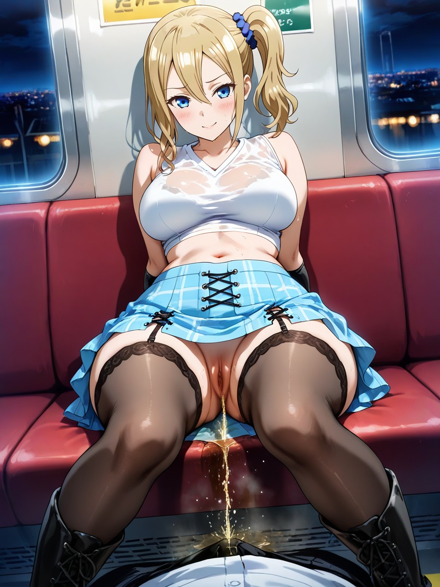 Stockings, Shaved Pussy, Ultra Detailed Hentai IA