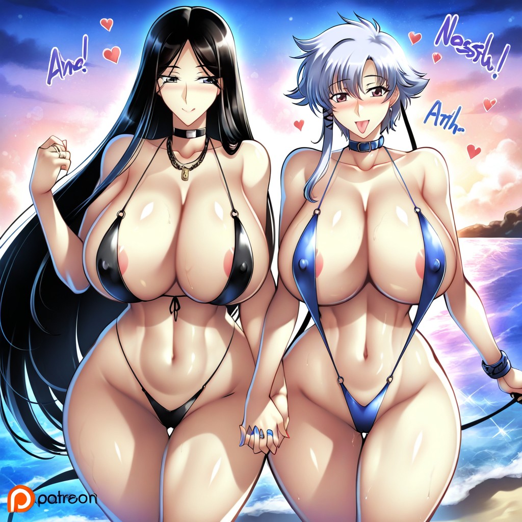 Sexy Beautiful Hot Body, K Hdr, Unohana Retsu Surrounded With Female Lesbian Girlfriends Porno IA Hentai