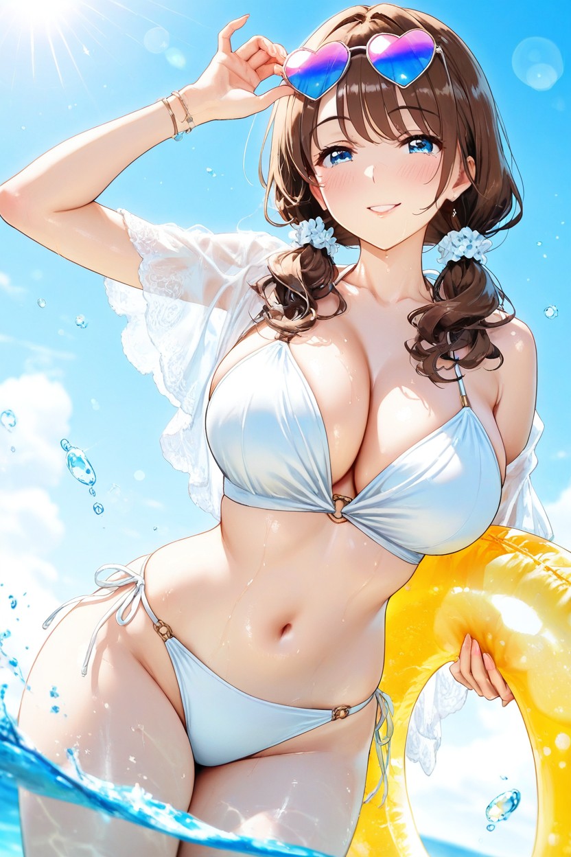 Beautiful Detailed Face, Arched Waist, Summer Atmosphere Hentai IA pornografia
