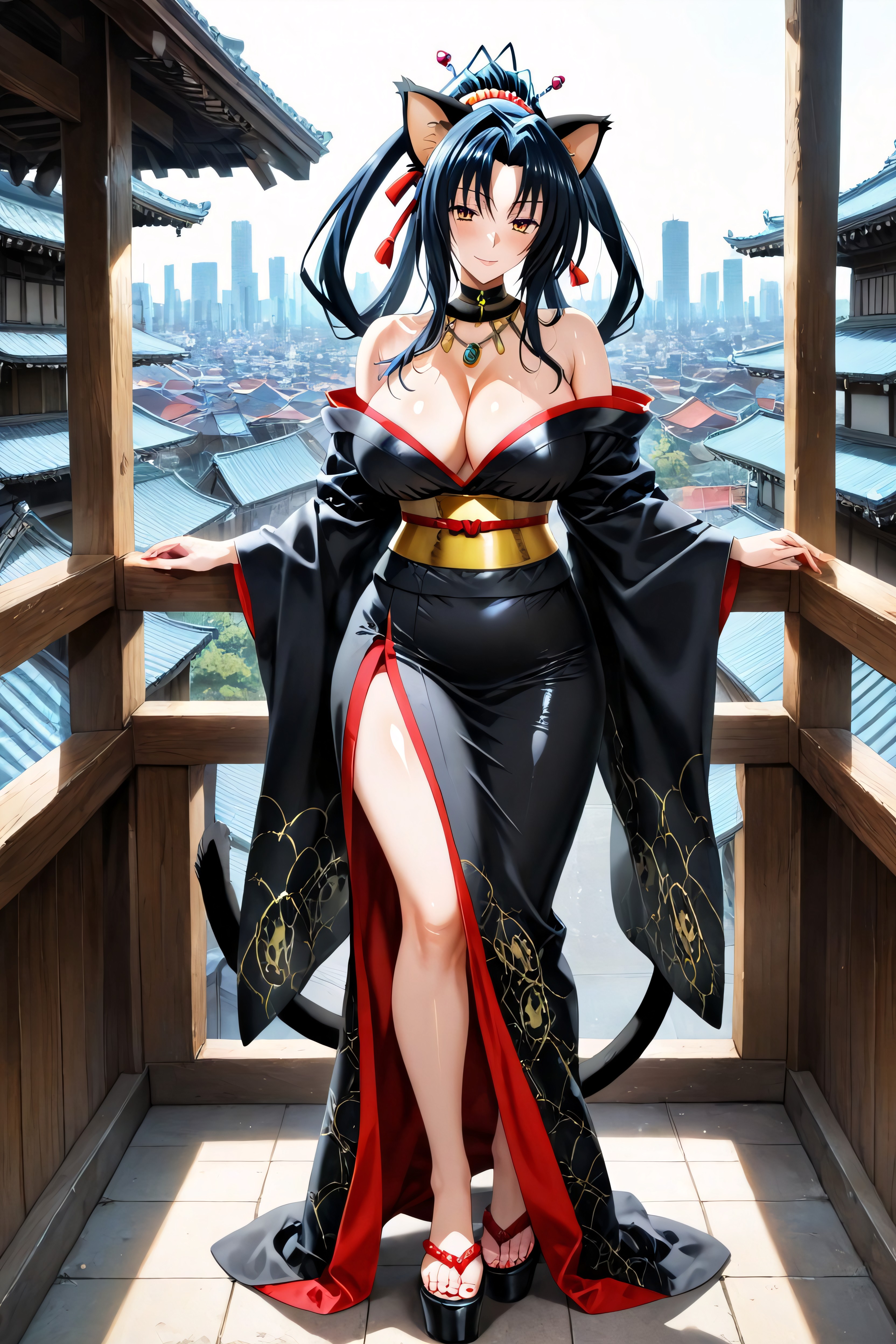 Full Body, Kuroka From Highschool Dxd, Official Art Hentai AI Porn