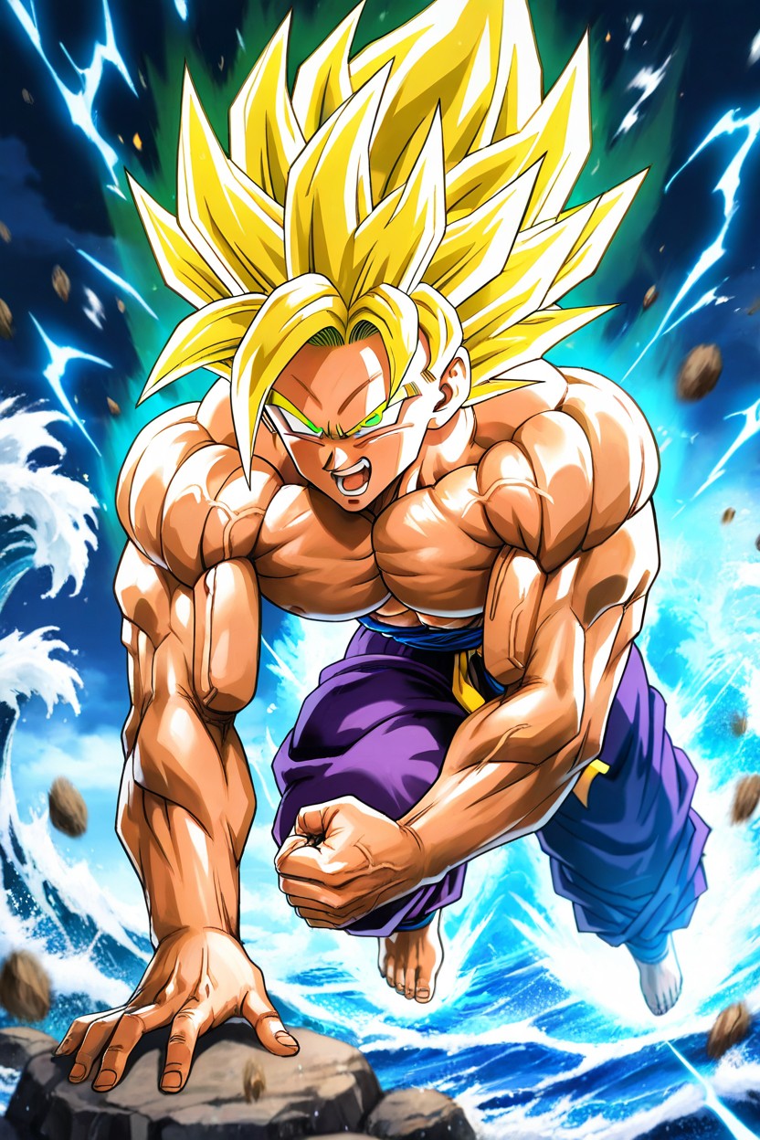 ブロンドの髪, Super Saiyan Gohan From Dragonball Z, Gohan Is A Male ヘンタイAIポルノ