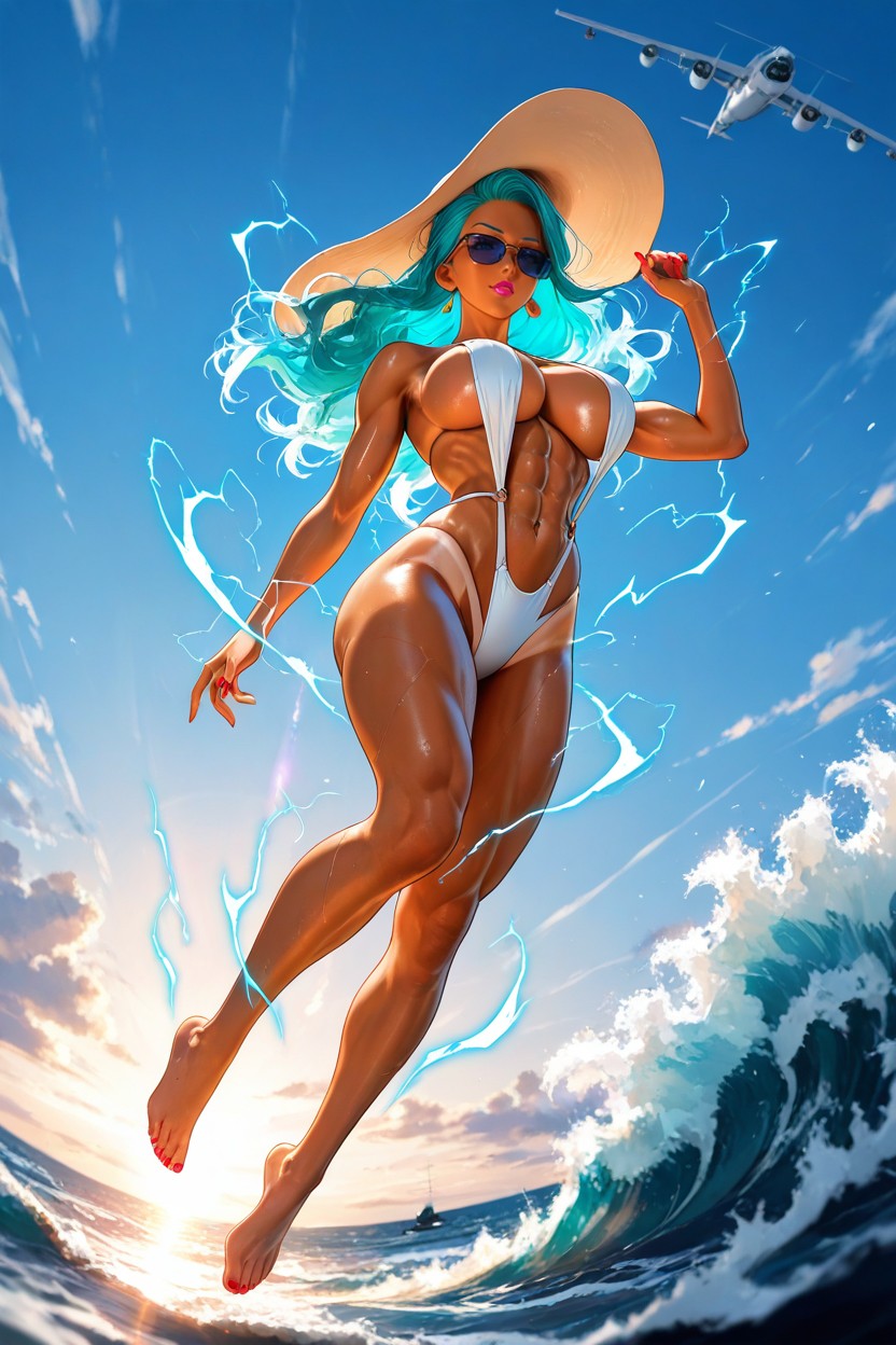 Poweringup, Floating In The Air, Huge Powering Up Effects Porno IA Hentai