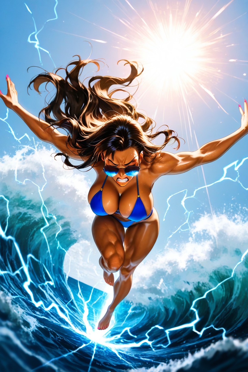 Tanned Skin, Detailed Hair, Perfect Image ヘンタイAIポルノ