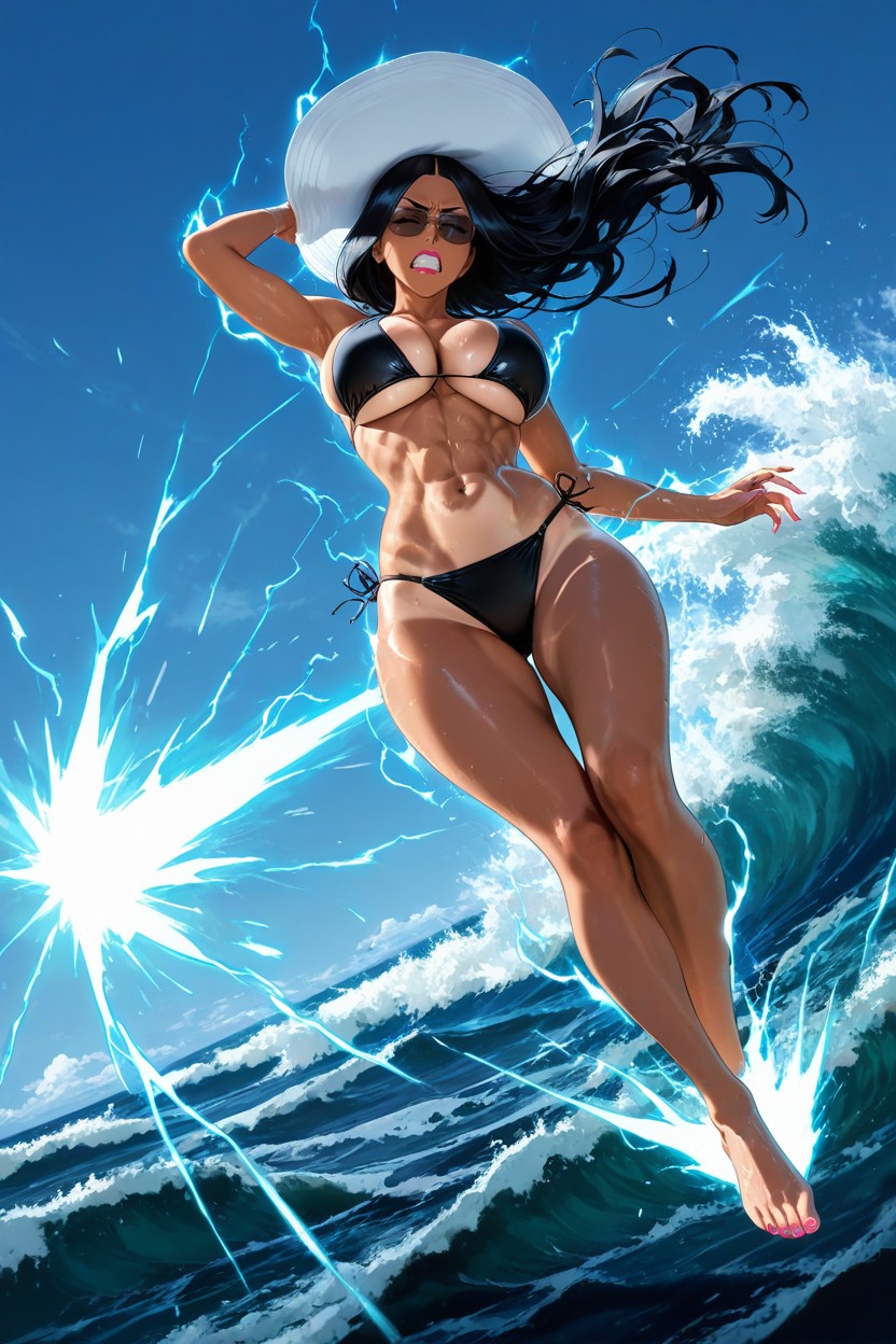 Power Up Effects, Huge Powering Up Effects, Detailed Thighs Hentai IA