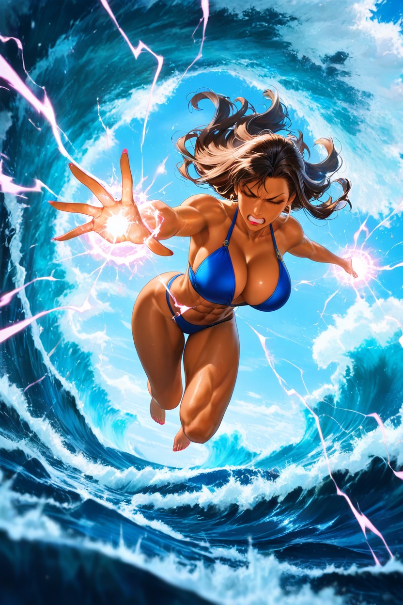 Vista Frontal, 30+, Aura Effects Around Body Everywhere Hentai IA pornografia