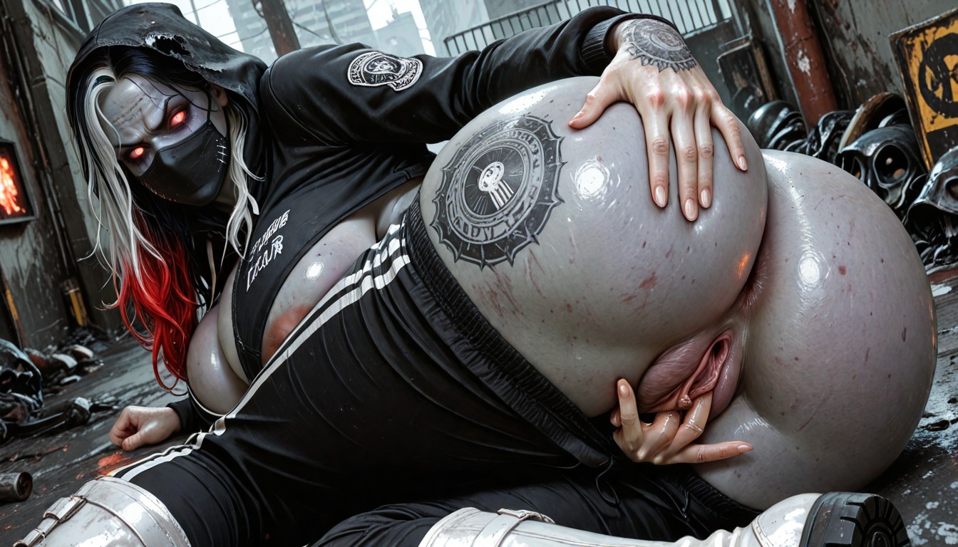 Tattoo, Fingering Her Pussy, Octane Render Hentai AI Porn
