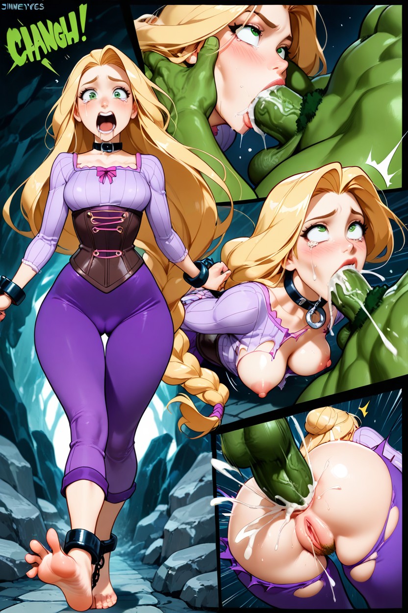 Fucked By Three Giant Green Hulk Much Taller Than Her, Tearyeyes, Hyper Reduced Thickness Ribcage And Thigh Porno IA Hentai