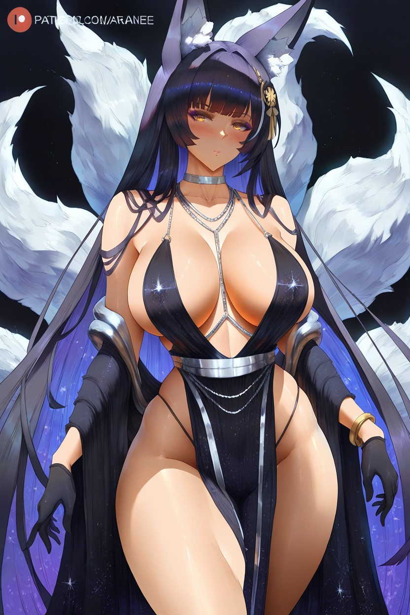 Sideboob, Gold Eyes, Araneesama Artstyke ヘンタイAIポルノ