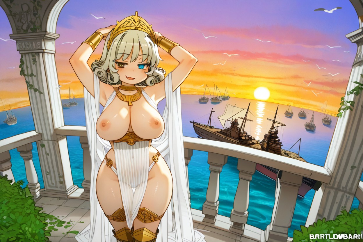 Windy, Antique Greece, Looking Down At Viewer Porno IA Hentai