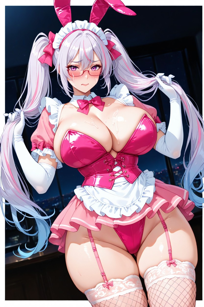Cuute Female, Dutch Angle, Pink Twintails Hentai IA