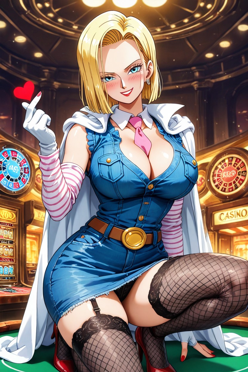 White Bunny Suit, Glowing Slot Machines, Toriyama Akira Art Style Porno IA Hentai