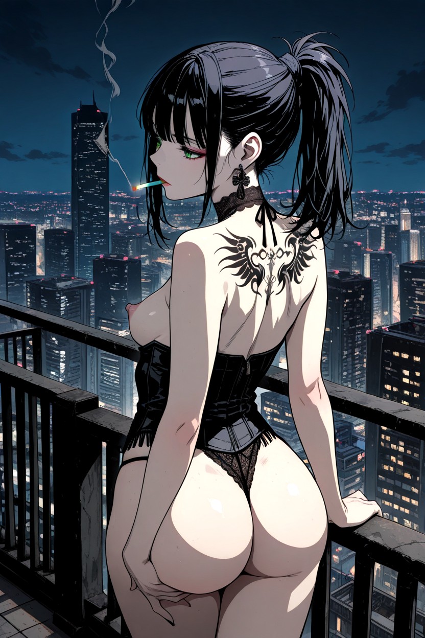 Long Black Hair, K, Night Hentai IA