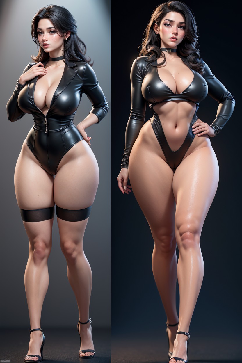 Oiled Skin, Extra Slutty, Thick Cock Hentai IA