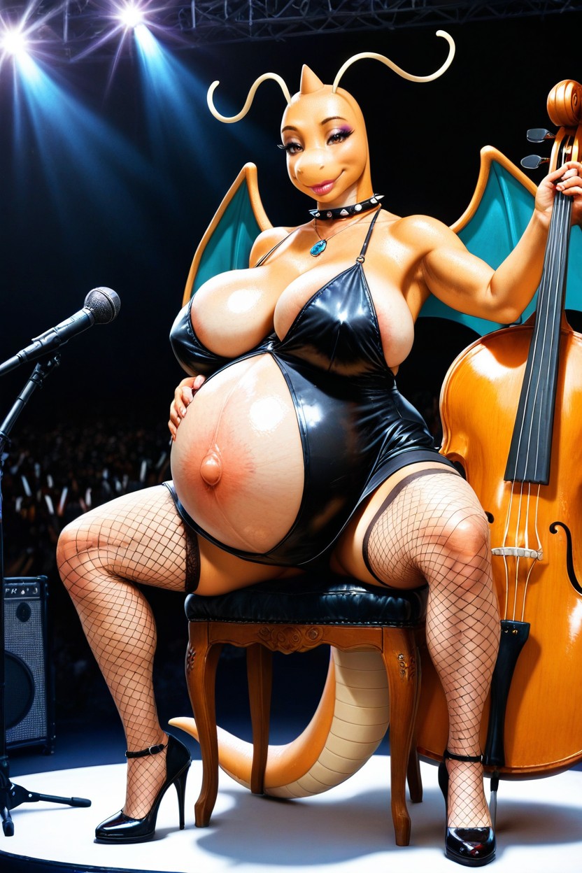 Heavily Pregnant, Thick Lips, Medium Ass Hentai IA