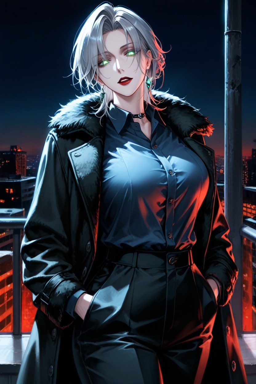 Side View, Futadom, Look Down Upon Viewer Porno IA Hentai