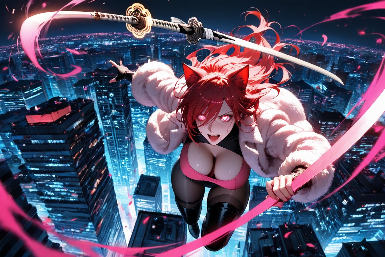 Fighting, Cat Ears, 25+ Hentai AI Porn