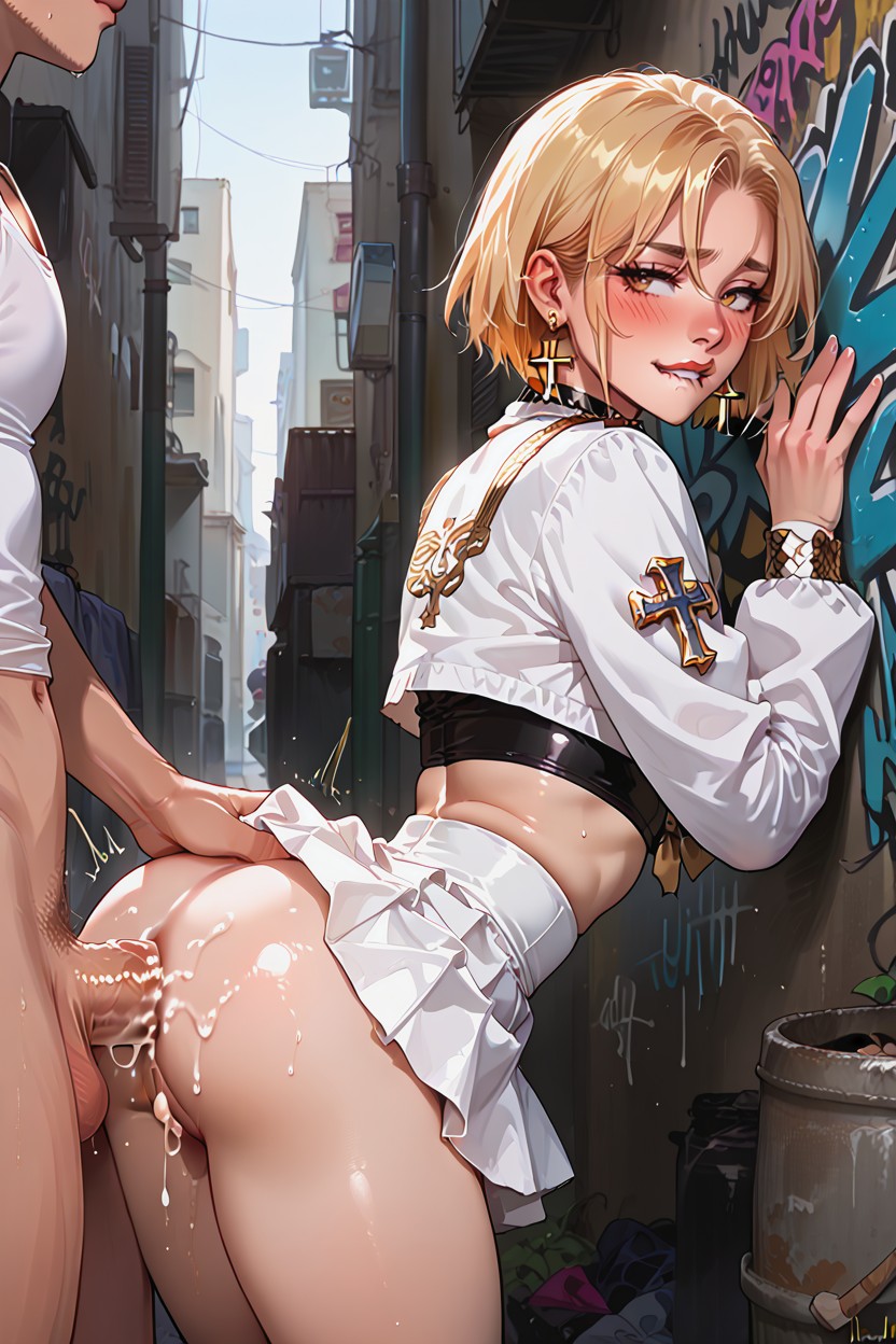 Beautiful Face, Colorful Graffiti, Motions Lines Hentai AI Porn